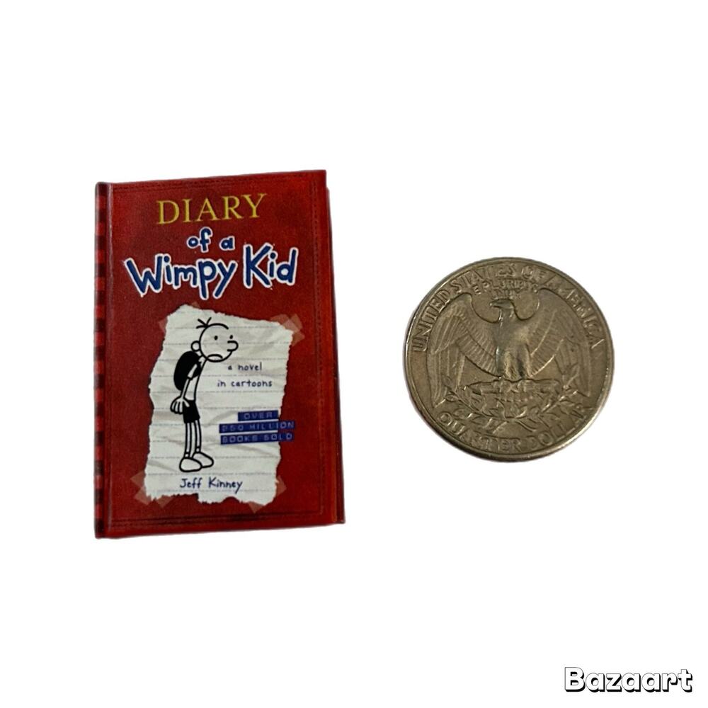 Mini Brands Books Diary of a Wimpy Kid by Jeff Kinney Hardcover New